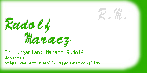 rudolf maracz business card